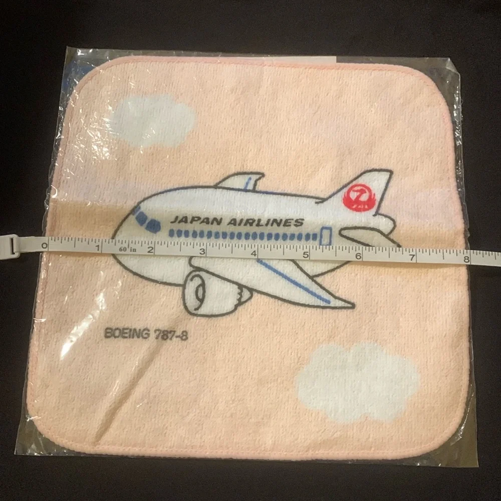 NWT Vintage Japan Airlines Boeing 787-8 Airplane Collectible Mini Hand Towel